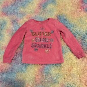 Pink Glitter Shine Sparkle Kids Top